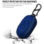 Protective Silicone Case Cover for Galaxy Buds/Galaxy Buds Plus with Carabiner Keychain, Samsung Galaxy Earbuds Accessory, Navy Blue (9 Color Options)