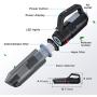 RAGU Handheld Vacuum Cordless 7Kpa, Portable Vacuum Cleaner with Blow Function and Powerful Suction, 2500mAh Rechargeable Battery, Wet Dry Mini Car Vacuum Cleaner for Pet Hair, Carpet, Home