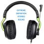 PS4 Gaming Headsets, G838 Gaming Headset for Xbox One Over Ear Headphones with Mic in-line Control Deep Bass for PS4 (Black Green)