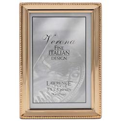 Lawrence Frames Classic Bead Picture Frame, 3.5x5, Gold