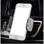 Bestbling Luxury Rhinestone Bling Universal Car Stand Phone Holder Air Vent Car Mount Stand Holder Compatible with iPhone X 8 Plus 7 Plus SE 6s 6 Plus 6 5s 5 4s 4 (Silver)