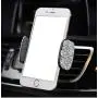 Bestbling Luxury Rhinestone Bling Universal Car Stand Phone Holder Air Vent Car Mount Stand Holder Compatible with iPhone X 8 Plus 7 Plus SE 6s 6 Plus 6 5s 5 4s 4 (Silver)