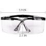 DJM Daily Safety Goggles with Universal Fit, Safety Glasses with Clear, Fog-Free, Anti-spittle, Anti Scratch and UV Protection Coated Lenses, Spectacles for Eye Protection