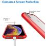 JETech Case for Apple iPhone Xs and iPhone X, Shock-Absorption Bumper Cover, Red