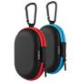 Earbuds Carrying Case, SUNGUY【2Pack, Red+Blue】 Small Oval Storage Cases, Portable Storage Earbud Pouch Bag for Earbuds, in-Ear Headphones, Earphones, Headsets, Hearing Aids, USB Charging Cable,