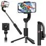 1-Axis Handheld Gimbal Stabilizer for Smartphone,Auto Balance, Reduce Shaking,Pan-tilt Tripod with Built-in Bluetooth Remote for iPhone 11/11 Pro/X/Xr/6s,Samsung S10+/S10/S9/S8,Huawei P30 Pro(Black)