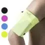 HiRui Universal Comfort Sports Armband Cell Phone Armband Running Armband, Fits All Phones, Reflective Stripes Logo, Unisex, Suitable for Travel Sport Outdoors (Small, Bright Yellow)