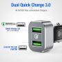 Car Charger, Capshi Quick Charge 3.0 36W Dual USB Car Charger Adapter Fast Car Charging Compatible Galaxy Note 10 S10 S8 S9 Note 8, iPhone X 8 7 6s Plus, iPad, iPad Air 2/Mini 3, Pixel, LG, HTC