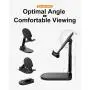 Cell Phone Stand, UXD Foldable Tablet Stand Holder Cell Phone Adjustable Stand for Desk Compatible with Samsung Galaxy iPad Pro iPhone X Xr Xs max All Smartphones (Black) Cell Phone Stand, UXD Foldable Tablet Stand Holder Cell Phone Adjustable Stand for Desk Compatible with Samsung Galaxy iPad Pro iPhone X Xr Xs max All Smartphones (Black)