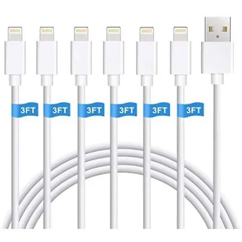 iPhone Charger, 6Pack 3FT Lightning Cable Sundix iPhone Charger Cable Charging Cord Compatible iPhone Xs MAX XR X 8 8Plus 7 7Plus 6s 6sPlus 6 6Plus SE 5 SE iPad iPod & More (white) iPhone Charger, 6Pack 3FT Lightning Cable Sundix iPhone Charger Cable Charging Cord Compatible iPhone Xs MAX XR X 8 8Plus 7 7Plus 6s 6sPlus 6 6Plus SE 5 SE iPad iPod & More (white)