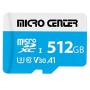 Micro Center Premium 512GB microSDXC Card UHS-I Flash Memory Card C10 U3 V30 4K UHD Video A1 Micro SD Card with Adapter (512GB)