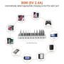 iPad Charging Station 96W 10-Port Alxum USB Charging Station Multiple Device USB Charger with Smart IC Tech, Organizer Stand for iPhone X, Xs Max,8,7,6, Samsung Google Nexus LG, Tablets, White