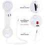 Cell Phone Handset, Retro Telephone Handset 3.5 mm Wired Anti Radiation Noise Reduction Receivers for iPhone, Android Mobile Phones, Smartphone (White)