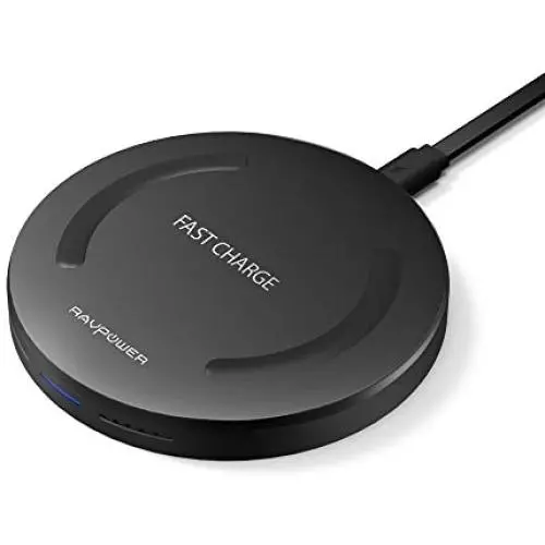 Fast Wireless Charger RAVPower 7.5W Compatible iPhone 11 Pro Max/Xs/XR/XS/X/8/8 Plus, with HyperAir, 10W Compatible Galaxy S10, S10+, Note 10+ and All Qi-Enabled Devices, Model: PR-PC014 Fast Wireless Charger RAVPower 7.5W Compatible iPhone 11 Pro Max/Xs/XR/XS/X/8/8 Plus, with HyperAir, 10W Compatible Galaxy S10, S10+, Note 10+ and All Qi-Enabled Devices, Model: PR-PC014