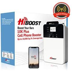 HiBoost Cell Phone Signal Booster for Home and Office Signal Extender Cellular Booster Signal Amplifier up to 4,000-10,000 Sq.Ft,Compatible AT&T, T-Mobile, Verizon, Sprint and More (10K Plus)