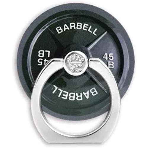 Velvet Caviar Cell Phone Ring Holder - Finger Ring & Stand - Improves Phone Grip Compatible with iPhone, Galaxy and Most Cases (Except Silicone/Leather) - Barbell