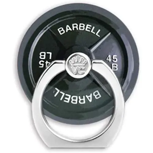 Velvet Caviar Cell Phone Ring Holder - Finger Ring & Stand - Improves Phone Grip Compatible with iPhone, Galaxy and Most Cases (Except Silicone/Leather) - Barbell Velvet Caviar Cell Phone Ring Holder - Finger Ring & Stand - Improves Phone Grip Compatible with iPhone, Galaxy and Most Cases (Except Silicone/Leather) - Barbell