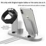 OLEBR 3 in 1 Charging Stand Compatible with iWatch Series 5/4/3/2/1, AirPods and iPhone 11/Xs/X Max/XR/X/8/8Plus/7/7 Plus /6S /6S Plus(Original Charger & Cables Required) Silver