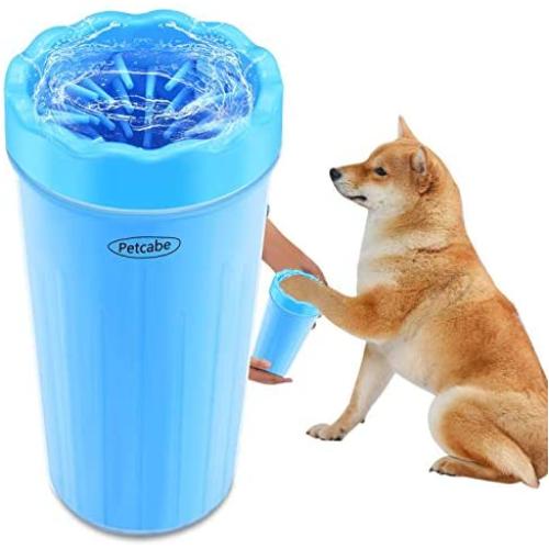 Petcabe Portable Dog Paw Cleaner Pet Cleaning Brush Cup Dog Foot Cleaner