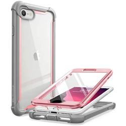 i-Blason Ares Clear Series Designed for iPhone SE 2020 Case/iPhone 7 Case/iPhone 8 Case, [Built-in Screen Protector] Full-Body Rugged Clear Bumper Case for iPhone SE 2020/ iPhone 8/ iPhone 7 (Pink)