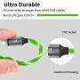 LED Phone Charger Cable - 6.5ft Light Up Visible Flowing Charger Charging Cord Compatible with 11 Pro Max XS XR X 8 7 6S 6 Plus 5S 5 (Green)