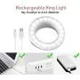 Selfie Ring Light, Oternal Selfie Light Rechargeable Portable Clip-on Selfie Fill Ring Light for iPhone Android Smart Phone Photography, Camera Video, Girl Makes up (White) Selfie Ring Light, Oternal Selfie Light Rechargeable Portable Clip-on Selfie Fill Ring Light for iPhone Android Smart Phone Photography, Camera Video, Girl Makes up (White)