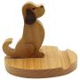 Amamcy Cute Dog Cell Phone Holder Stand, Wooden Smartphone Desk Holder for iPhone Xs/Max/XR/X/8/7 Plus/Google Pixel/Samsung Galaxy Note