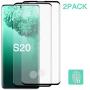 [2 Pack] Galaxy S20 Screen Protector, Tempered Glass 3D Full Edge Covered/Support Fingerprint Unlock/Anti-Bubble HD Clear/Case Friendly Glass Protector for Samsung Galaxy S20