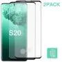 [2 Pack] Galaxy S20 Screen Protector, Tempered Glass 3D Full Edge Covered/Support Fingerprint Unlock/Anti-Bubble HD Clear/Case Friendly Glass Protector for Samsung Galaxy S20