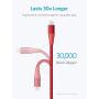 iPhone Charger Cable 10 Foot, Anker Powerline+ II Lightning Cable, (10 ft MFi Certified) Extra Long iPhone Charging Cord Compatible with iPhone SE 11 Pro Max Xs MAX XR X 8 7 6S, iPad and More (Red)