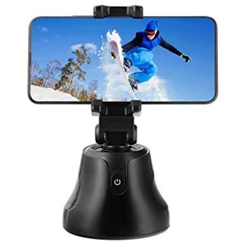 Selfie Stick Smartphone Gimbal Stabilizer Smart Shooting Camera Phone Mount Cature 360°Camera Selfie Mount Auto Compatible with All iPhone and Android Phone (Black)