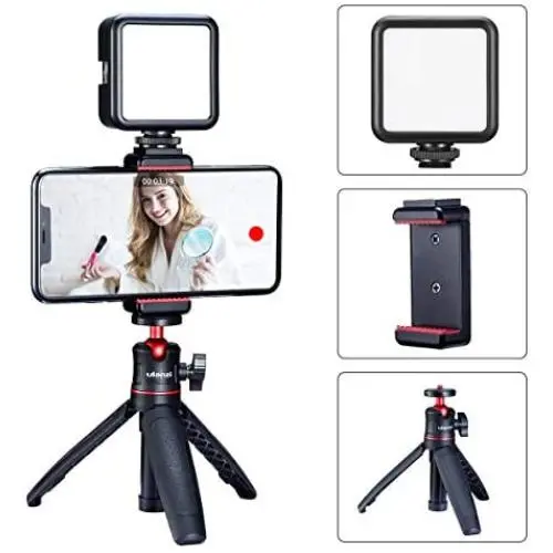 ULANZI Smartphone Video Kit, Phone Tripod + LED Video Light + Phone Clip, Universal Phone Filmmaking Setup YouTube Equipment for iPhone 11 Pro Max XS 8 Samsung Google OnePlus ULANZI Smartphone Video Kit, Phone Tripod + LED Video Light + Phone Clip, Universal Phone Filmmaking Setup YouTube Equipment for iPhone 11 Pro Max XS 8 Samsung Google OnePlus