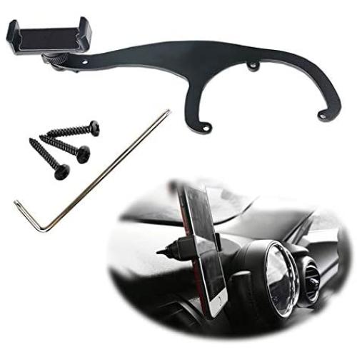 Miniclue Behind Tachometer Bolt-On Smartphone Cell Phone Cup Mount GPS Holder with Cradle Rotatable Clip for Mini Cooper R60 Countryman or R61 Paceman,1 Pack