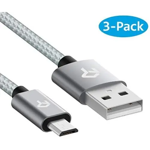 Rankie Micro USB Cable High Speed Data and Charging, Nylon Braided Charger Cord, 3-Pack, 3 Feet Rankie Micro USB Cable High Speed Data and Charging, Nylon Braided Charger Cord, 3-Pack, 3 Feet