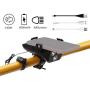 XUNXING 4 in 1 4000mA Rechargeable Bike Cellphone Mount Front Light Super Bright Power Bank Motorcycle Bicycle Mobile Phone Holder Mounting with High 130DB Bell