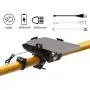 XUNXING 4 in 1 4000mA Rechargeable Bike Cellphone Mount Front Light Super Bright Power Bank Motorcycle Bicycle Mobile Phone Holder Mounting with High 130DB Bell