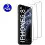 iPhone Xs/iPhone X/iPhone 11 Pro Screen Protector,JIOM Anti-Scratch High Definition Bubble Free Anti-Fingerprint Tempered Glass Screen Protector Compatibler iPhone X/Xs/11 Pro [Clear,3-Pack]