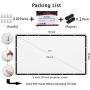 Mdbebbron 120 inch Projection Screen 16:9 HD Foldable Anti-Crease Portable Projector Movies Screen for Home Theater Outdoor Indoor Support Double Sided Projection
