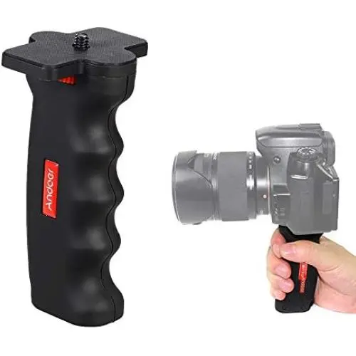Andoer Wide Platform Pistol Grip Camera Handle with 1/4" Screw for SLR DSLR DC Canon Nikon Sony iPhone Xiaomi Smartphone Andoer Wide Platform Pistol Grip Camera Handle with 1/4" Screw for SLR DSLR DC Canon Nikon Sony iPhone Xiaomi Smartphone