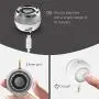 Mini Portable Speaker, 3W Mobile Phone Speaker with 250mAh Lithium Battery Line-in Speaker with Clear Bass 3.5mm AUX Audio Interface, Plug and Play for iPhone, iPad, iPod, Tablet, Computer (White)