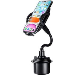Cell Phone Cup Holder for Car, Tonda Adjustable Car Cup Holder Phone Mount Gooseneck Cup Holder for iPhone 11 Pro Xs Xr X 8 Plus Samsung Galaxy S10 S9 S8 S7 Note 9 8 (Black)