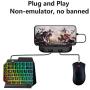 USB C Wired PUBG Mobile Game Keyboard Mouse Converter Adapter, no Lagging Gaming controller gamepad with HDMI USB 3.0 Port for shooting games 4k@144Hz Monitor TV, Compatible with Android phone/tablets