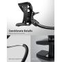 Phone Holder Bed Gooseneck Mount - Lamicall Flexible Arm 360 Mount Clip Bracket Clamp Stand for Cell Phone 11 Pro XS Max XR X 8 7 6 Plus 5 4, Galaxy S10 S9 S8 S7 S6, Overall Length 33.4In(Black)