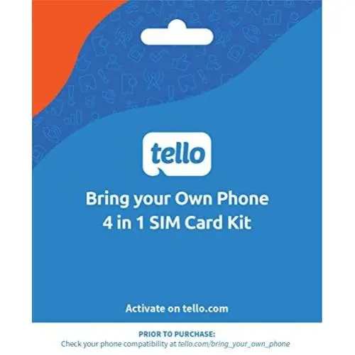 Tello Mobile - Bring Your Own Phone - 4 in 1 SIM Card Kit Tello Mobile - Bring Your Own Phone - 4 in 1 SIM Card Kit