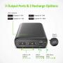 Omars Power Bank 10000mAh Portable Charger USB C & 2 USB A Ports Compact Battery Pack for iPhone Huawei Samsung and Type C Device