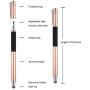 Mixoo Capacitive Stylus Pen, Disc & Fiber Tip 2 in 1 Series, High Sensitivity and Precision, Universal for ipad, iPhone, Tablets and Other Touch Screens, Model: Rose Gold