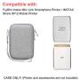 Canboc Carrying Case for Fujifilm Instax Mini Link Smartphone Printer, INSTAX Share SP-2 Mobile Printer, Mesh Pocket fits Fujifilm Instax Mini Instant Film, Cable, Travel Protective Cases, Ash White