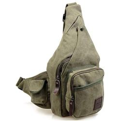 Canvas Sling Bag Crossbody Backpack Daypack Chest Shoulder Bag Chest Multipurpose Backpack