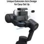 FUNSNAP Capture 2 3-Axis Handheld Stabilizing Smartphone Gimbal Mobile Cell Phone Handheld Gimbal Stabilizer YouTube Video Vlog Live Video for iPhone 11 Pro Xs Max Xr X 8 Plus 7 6 Android Smartphone