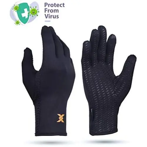 Thx4COPPER Infused Compression Winter Thermal Gloves, Touch Screen Full Finger Warm Glove for Writing, Texting, Cycling, Running, Carpal Tunnel–Anti-Slip Windproof for Women/Men Thx4COPPER Infused Compression Winter Thermal Gloves, Touch Screen Full Finger Warm Glove for Writing, Texting, Cycling, Running, Carpal Tunnel–Anti-Slip Windproof for Women/Men